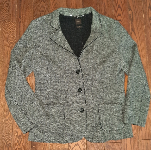 LIKE NEW 💥 Seventy Wool Blazer, Size 46, Gray + Black - Picture 1 of 12
